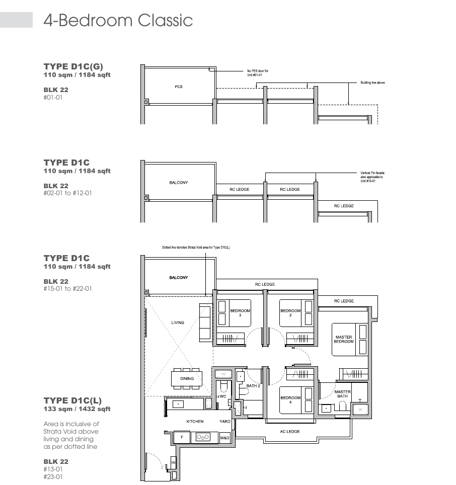 4 Bedroom Classic floor plan Type D1C