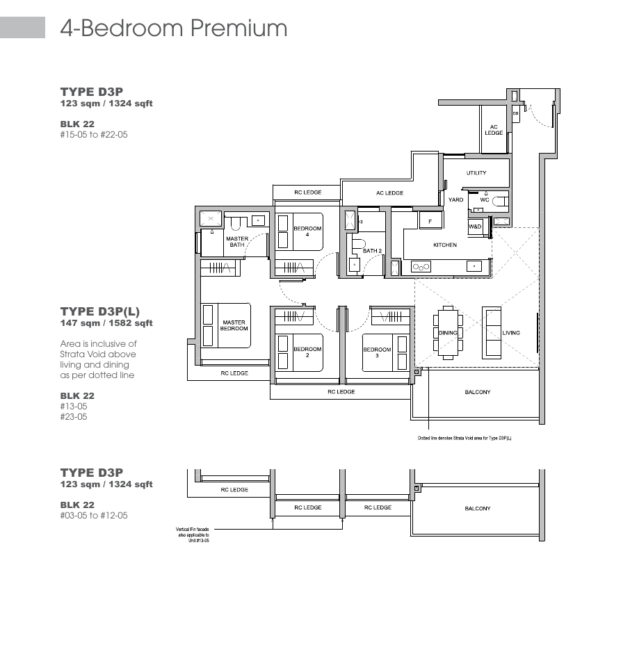 4 Bedroom Premium floor plan Type D3P