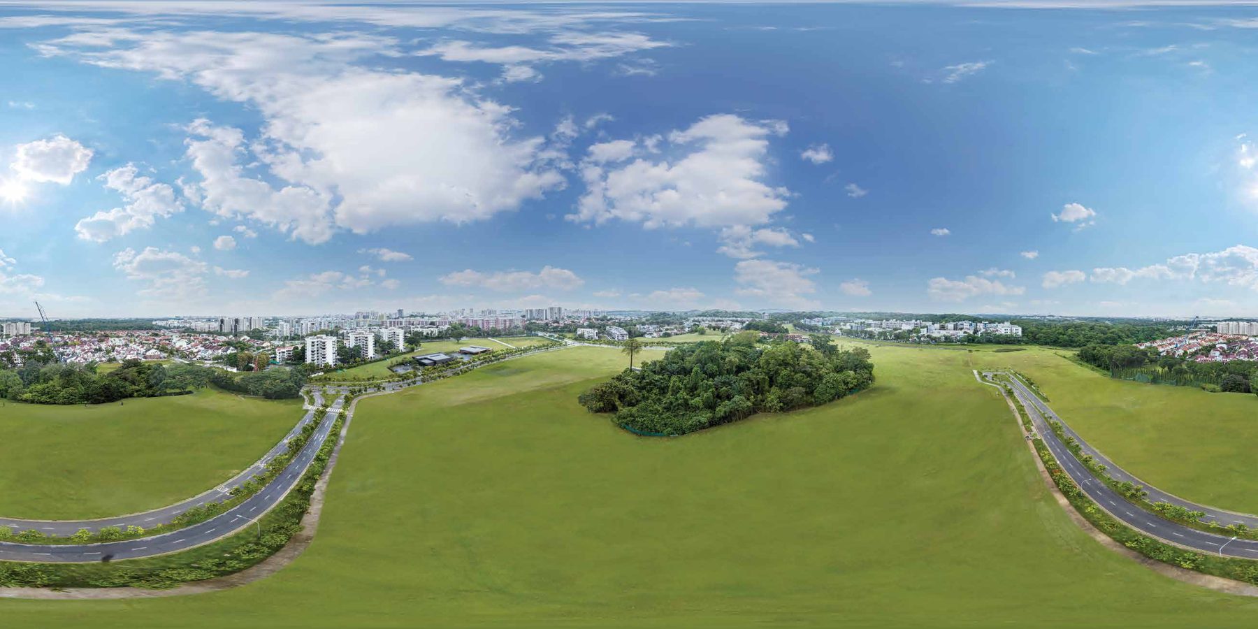 Panorama of Hillock Park and surroundings
